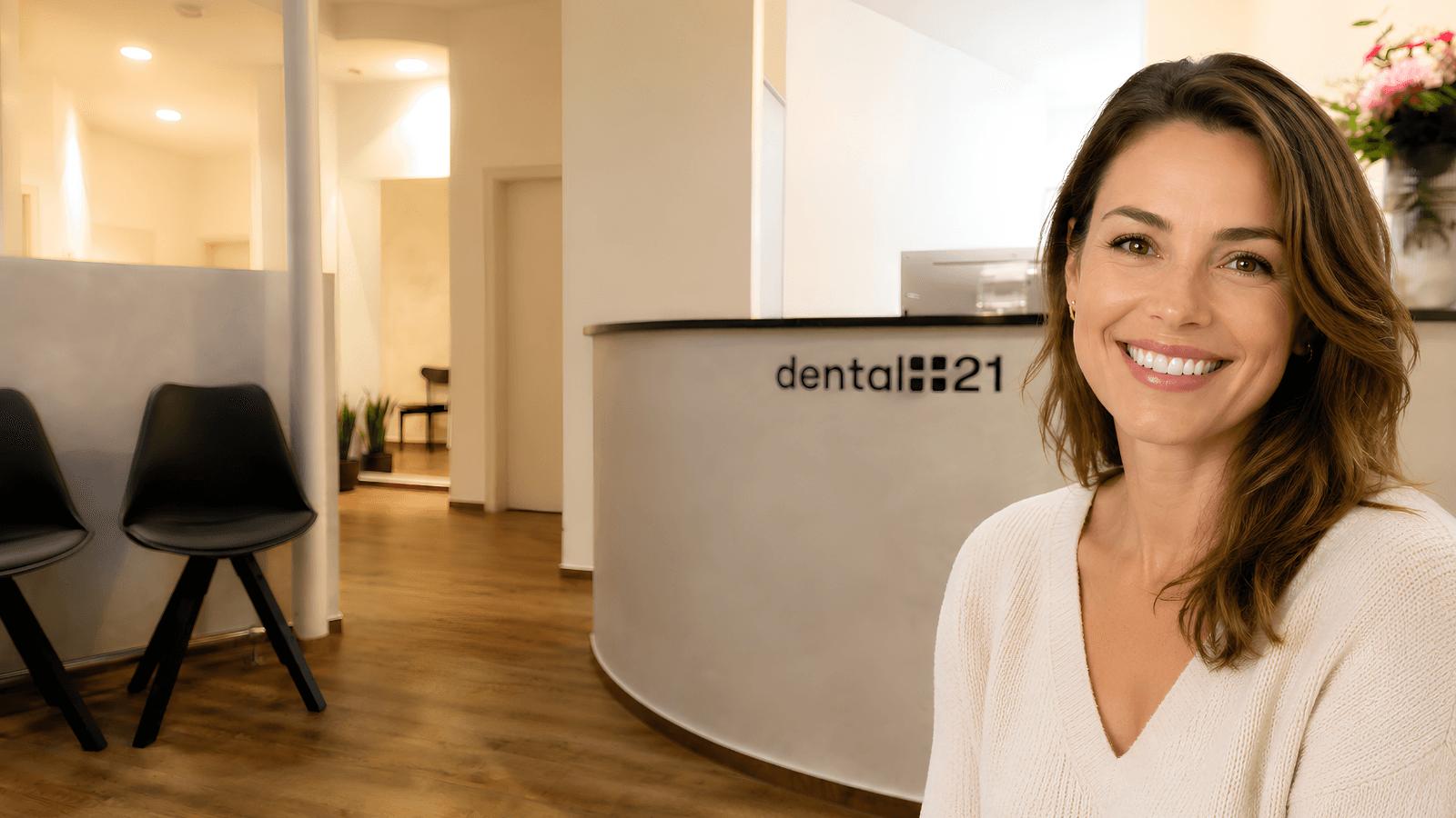 happy woman smiling